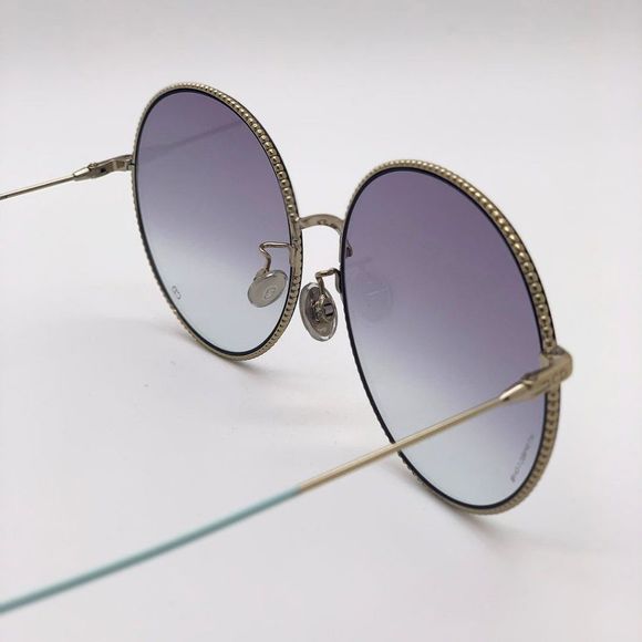  DIOR Sunglasses DIORSOCIETY 2F 03YG/SO  Gold Violet Gradient Round - Picture 9 of 11